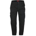 Black - Front - D555 Mens Robert Peached And Washed Cotton Cargo Trousers