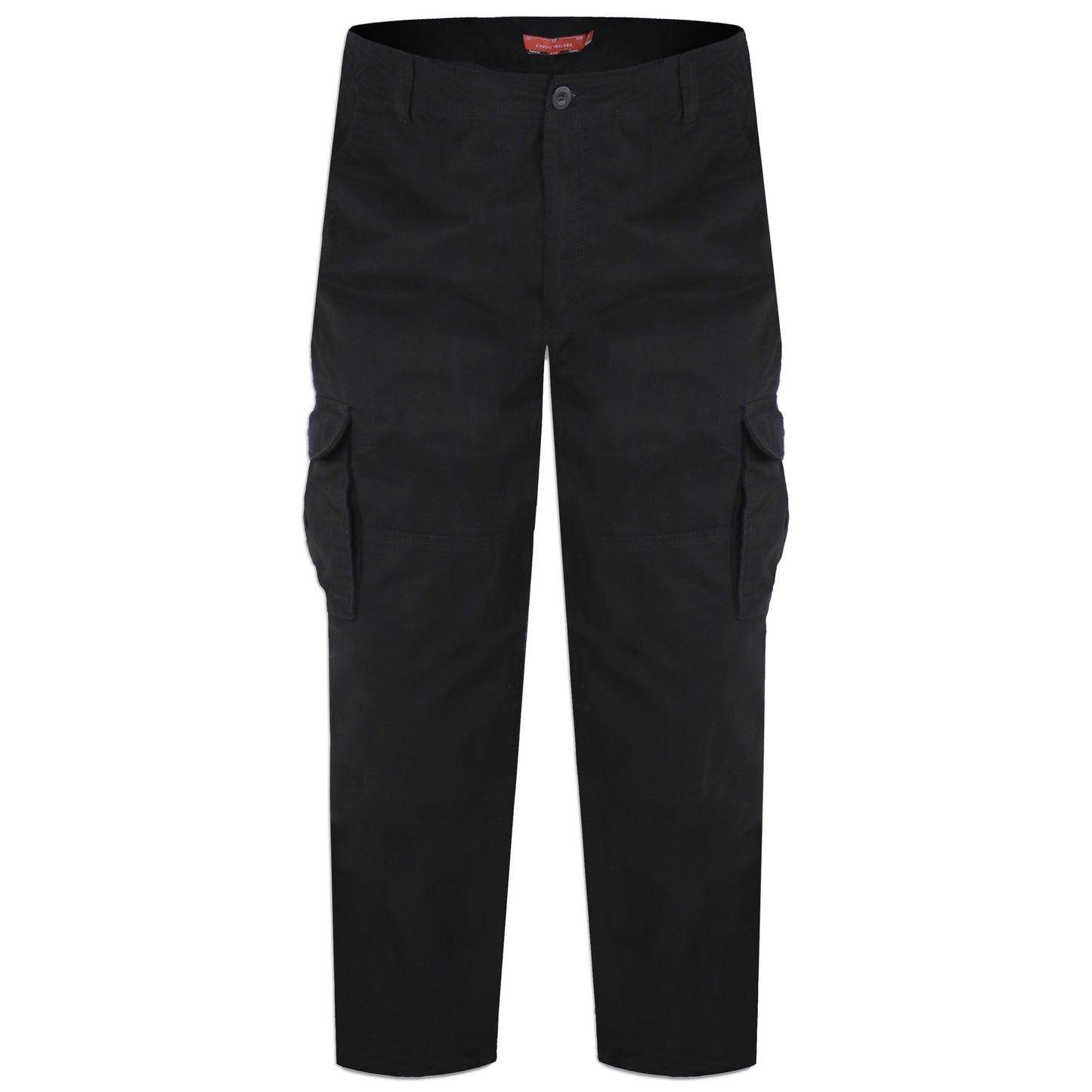 Black - Front - Duke Mens D555 Robert Peached Washed Cargo Trousers