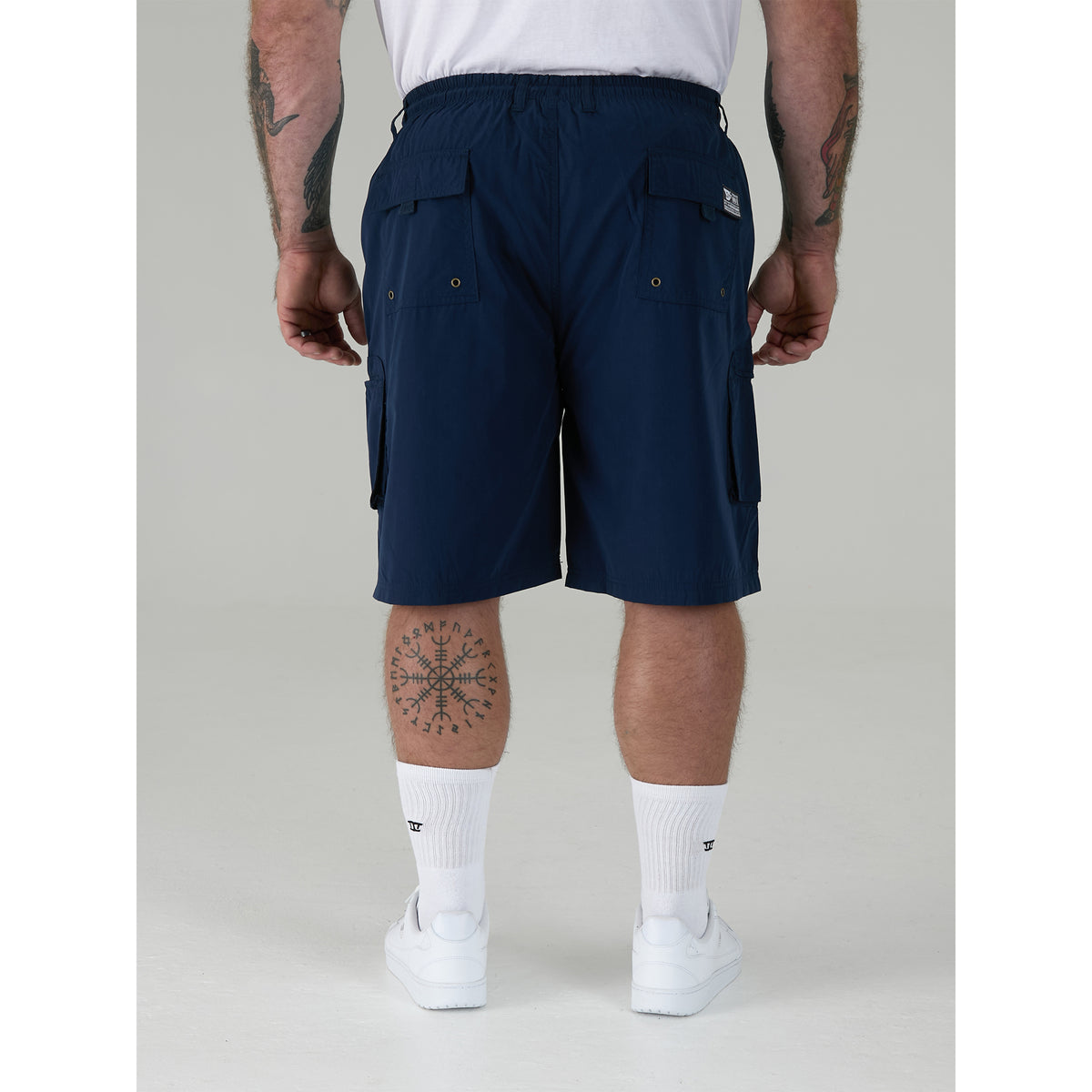 Navy - Pack Shot - Duke Mens D555 Nick Kingsize Cargo Shorts