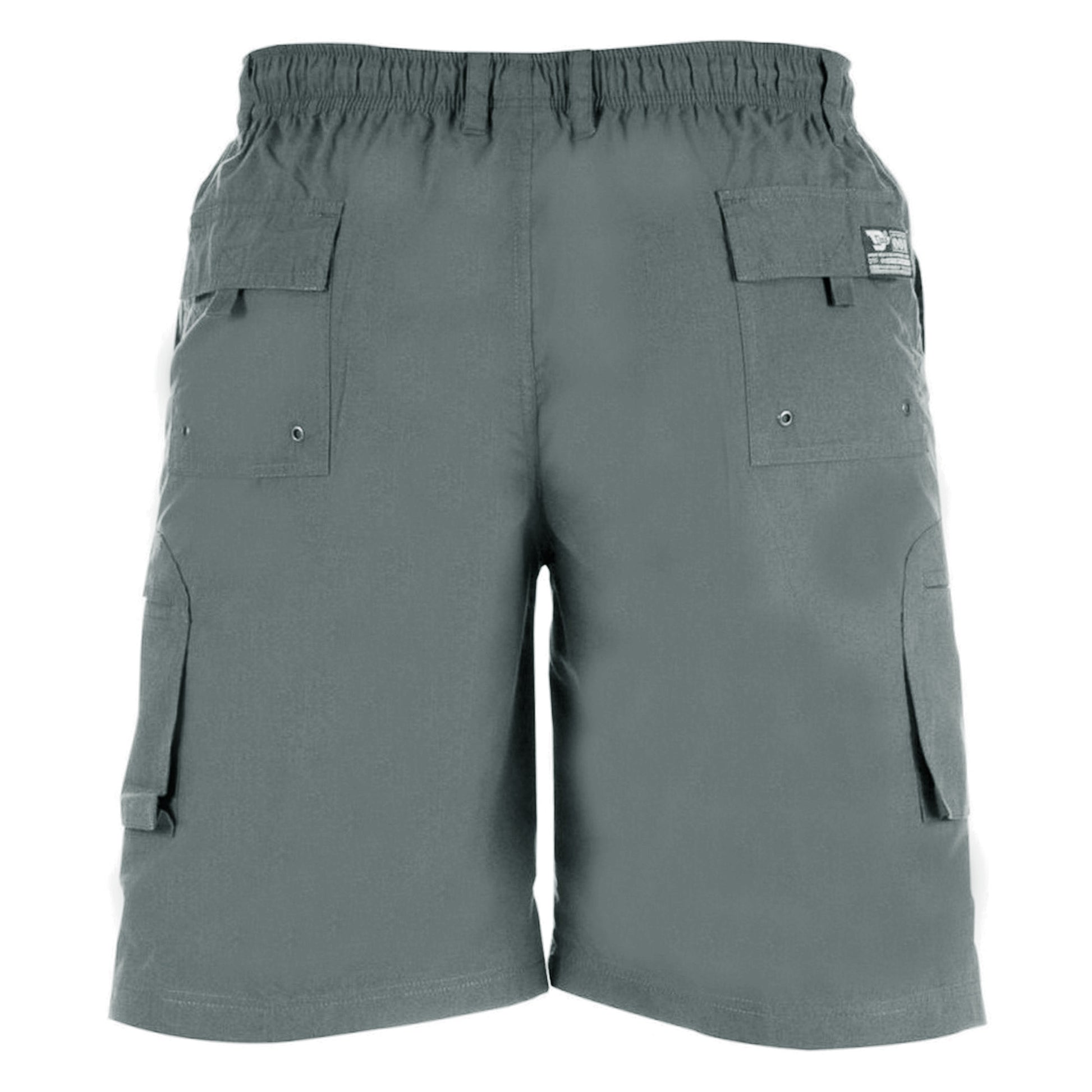 Grey - Back - Duke Mens D555 Nick Kingsize Cargo Shorts