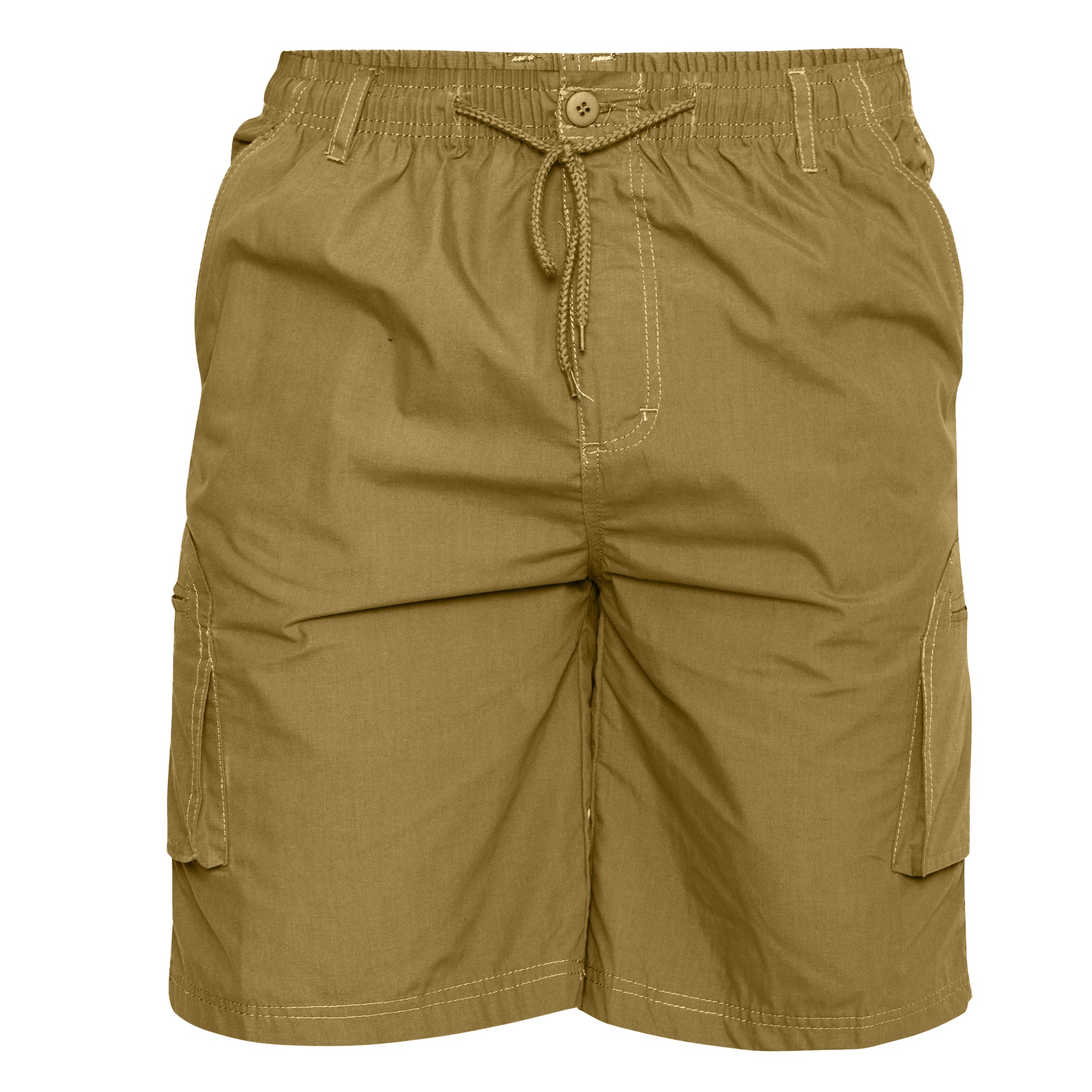 Sand - Front - Duke Mens D555 Nick Kingsize Cargo Shorts
