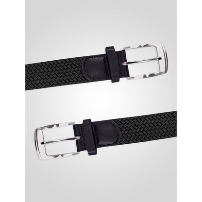 Black - Lifestyle - Duke D555 Simon Braided Stretch Belt