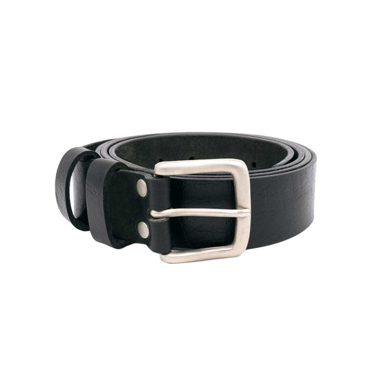 Black - Front - Duke Mens D555 Gavin Leather Square Buckle Belt
