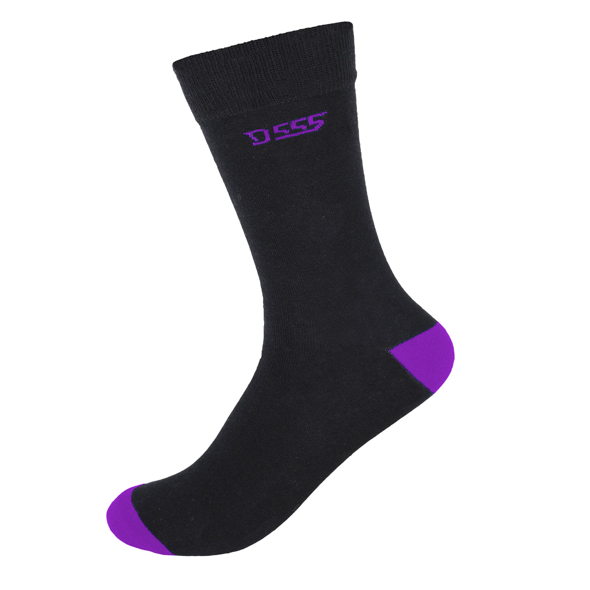 Blue-Red-Purple - Side - Duke Mens D555 Pheonix Cotton Kingsize Socks (Pack of 3)