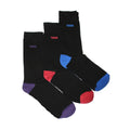Blue-Red-Purple - Front - Duke Mens Pheonix Luxury Socks (Pack Of 3)