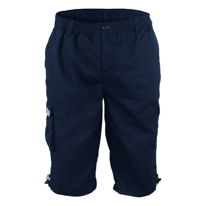 Navy - Front - Duke Mens D555 Mason Kingsize Cargo Shorts