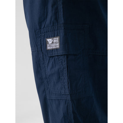 Navy - Close up - Duke Mens D555 Mason Kingsize Cargo Shorts
