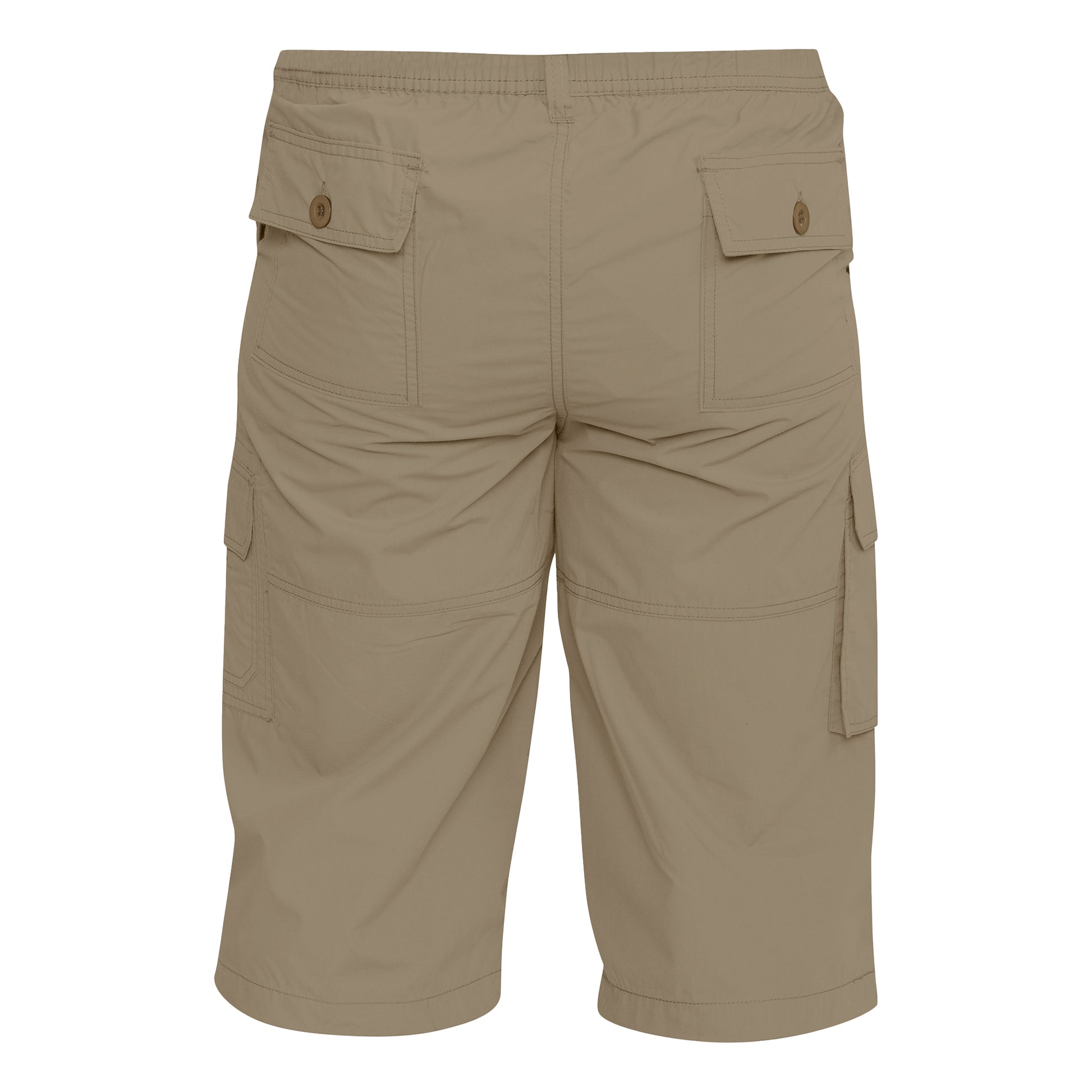 Sand - Back - Duke Mens D555 Mason Kingsize Cargo Shorts