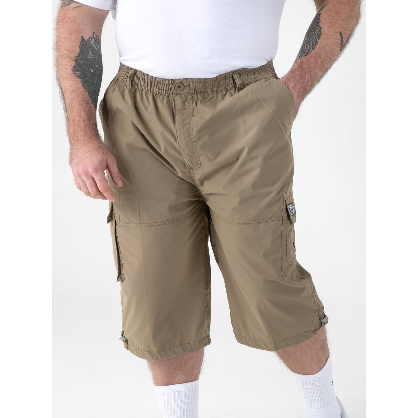 Sand - Pack Shot - Duke Mens D555 Mason Kingsize Cargo Shorts
