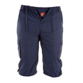 Navy - Front - D555 Mens Mason Kingsize Cargo Capri Shorts