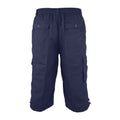 Navy - Back - Duke Mens D555 Mason Kingsize Cargo Shorts