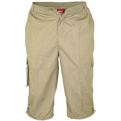 Sand - Front - Duke Mens D555 Mason Kingsize Cargo Shorts