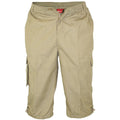 Sand - Front - Duke Mens D555 Mason Kingsize Cargo Shorts