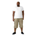 Navy - Back - D555 Mens Mason Kingsize Cargo Capri Shorts