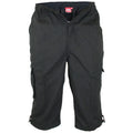 Black - Front - D555 Mens Mason Kingsize Cargo Capri Shorts