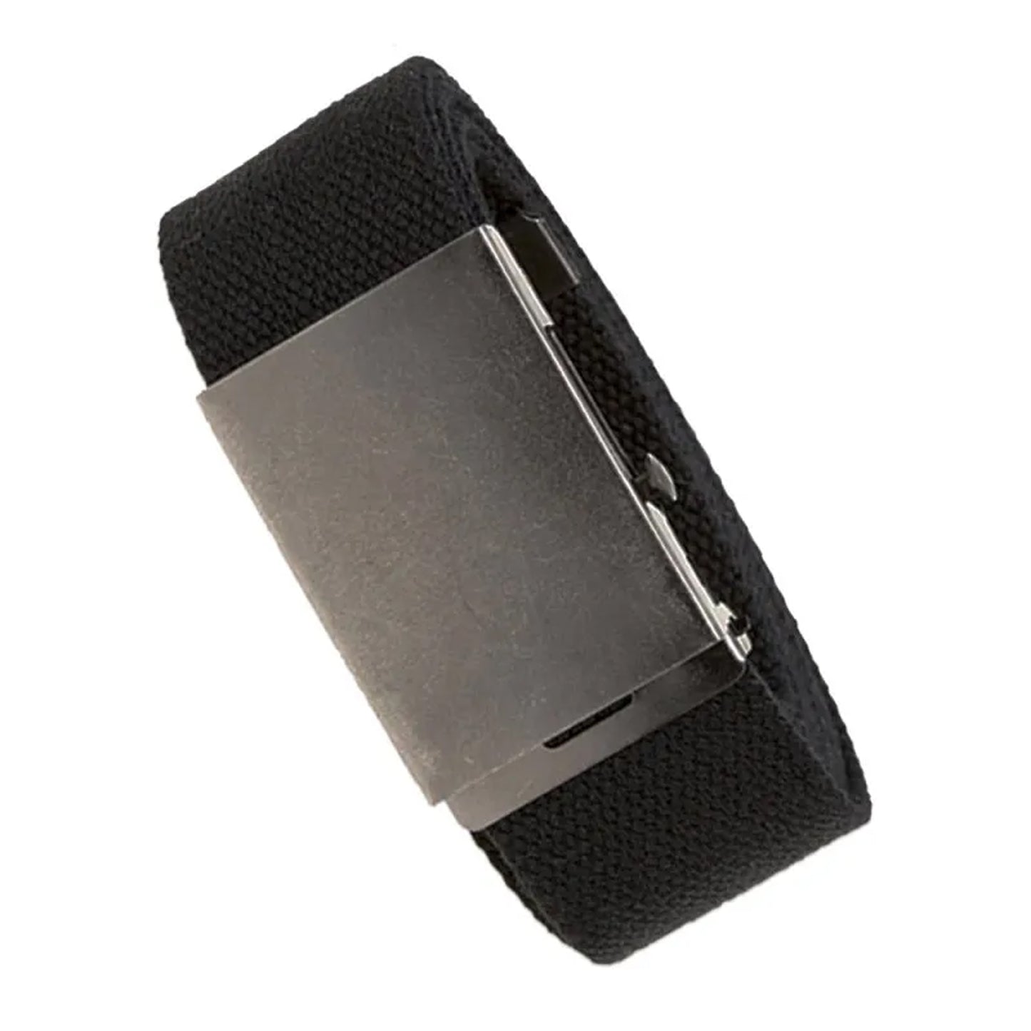 Black - Back - Duke Mens D555 Edward Plain Webbing Belt