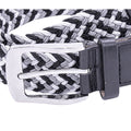 Grey-White-Black - Back - D555 Mens Quinn Braided Stretch Belt