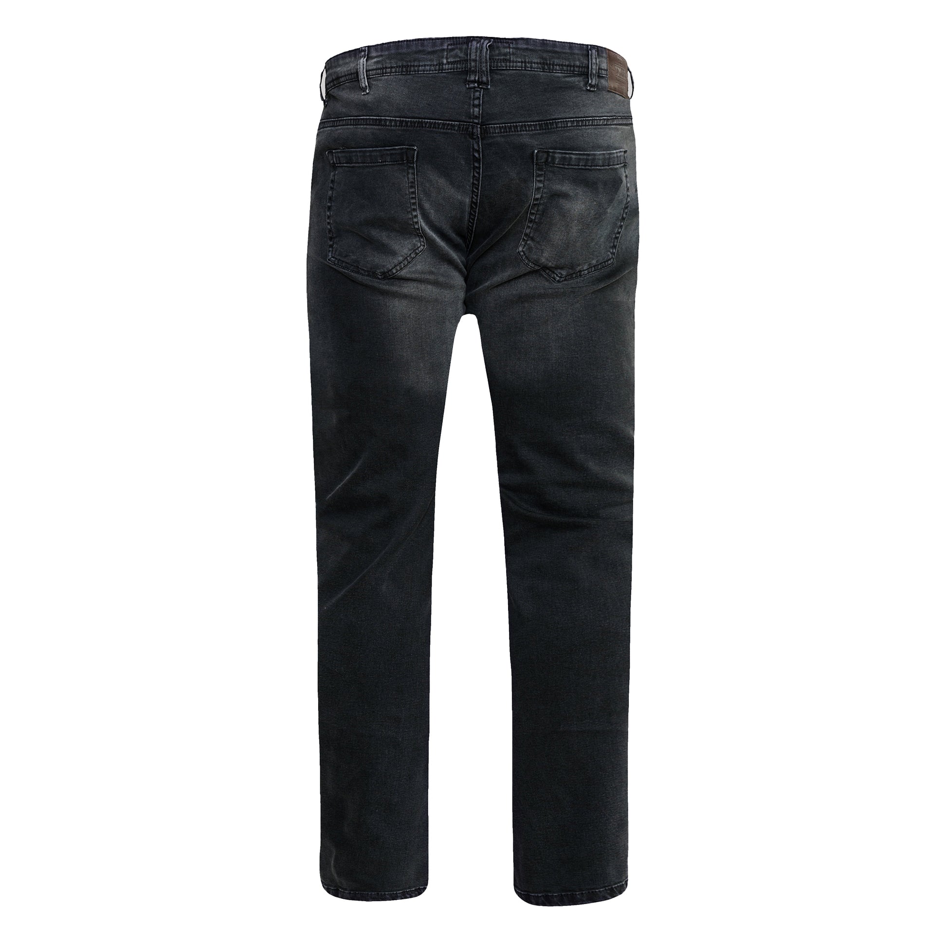 Grey - Back - Duke Mens D555 Benson Stretch Kingsize Jeans
