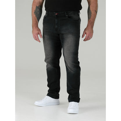 Grey - Lifestyle - Duke Mens D555 Benson Stretch Kingsize Jeans