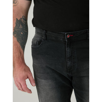 Grey - Pack Shot - Duke Mens D555 Benson Stretch Kingsize Jeans