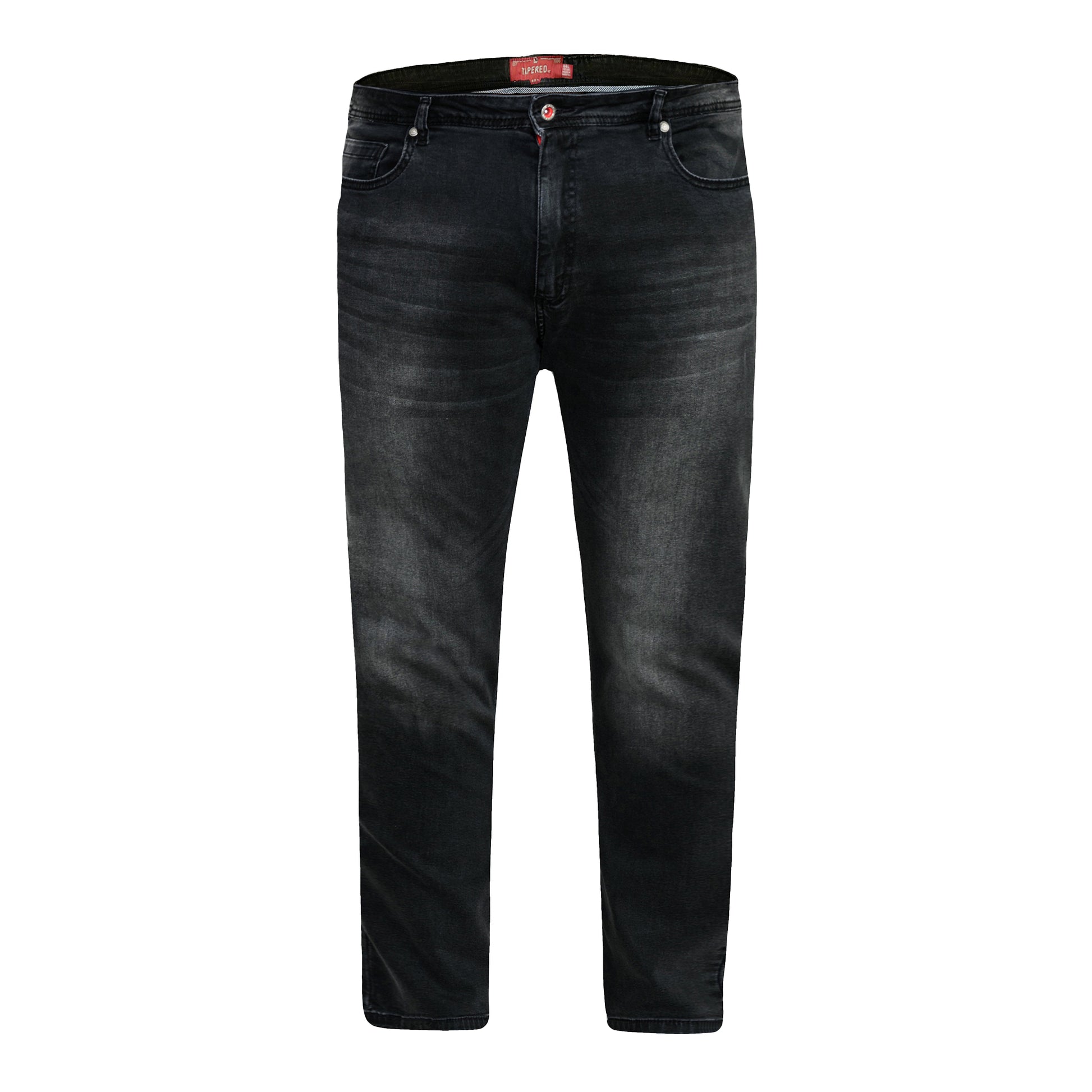 Grey - Front - Duke Mens D555 Benson Stretch Kingsize Jeans