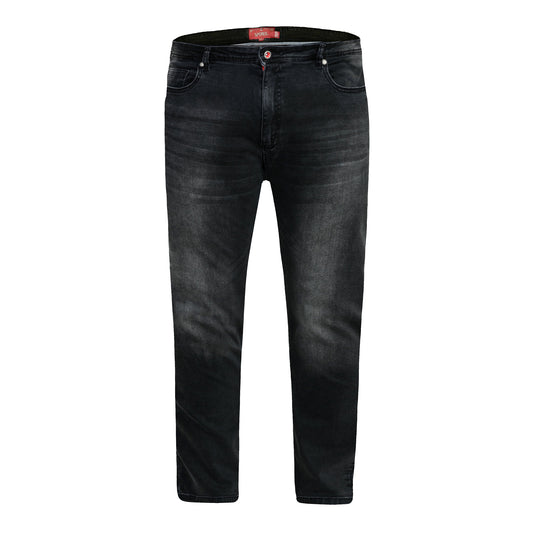 Grey - Front - Duke Mens D555 Benson Stretch Kingsize Jeans