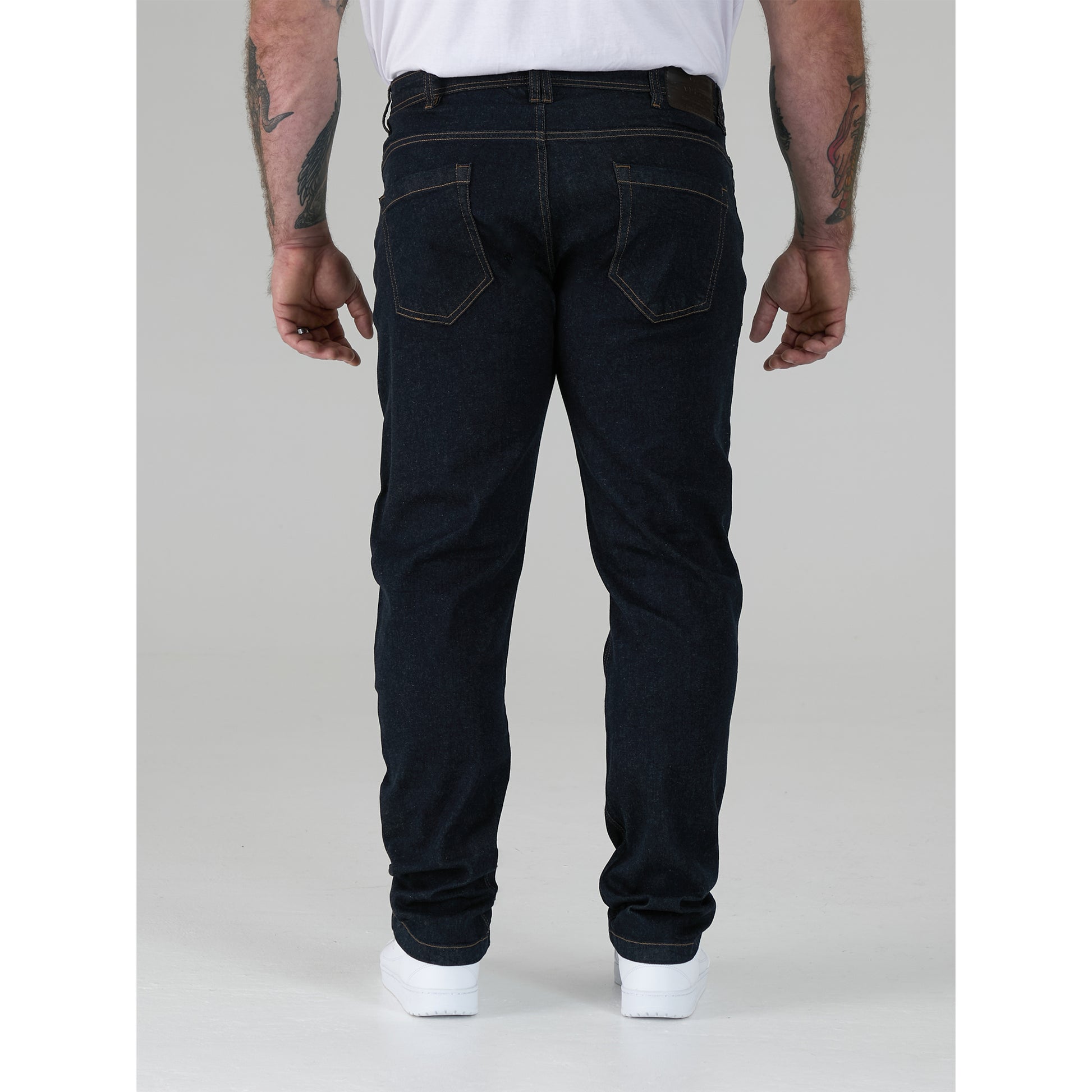 Indigo Denim - Side - Duke Mens D555 Cedric Stretch Kingsize Jeans