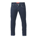 Indigo Denim - Front - D555 Mens Cedric Stretch Tapered Jeans