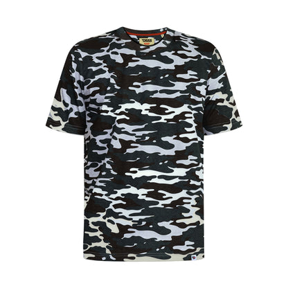 Storm Grey Camo - Front - Duke Mens D555 Gaston Camouflage Kingsize Short-Sleeved T-Shirt