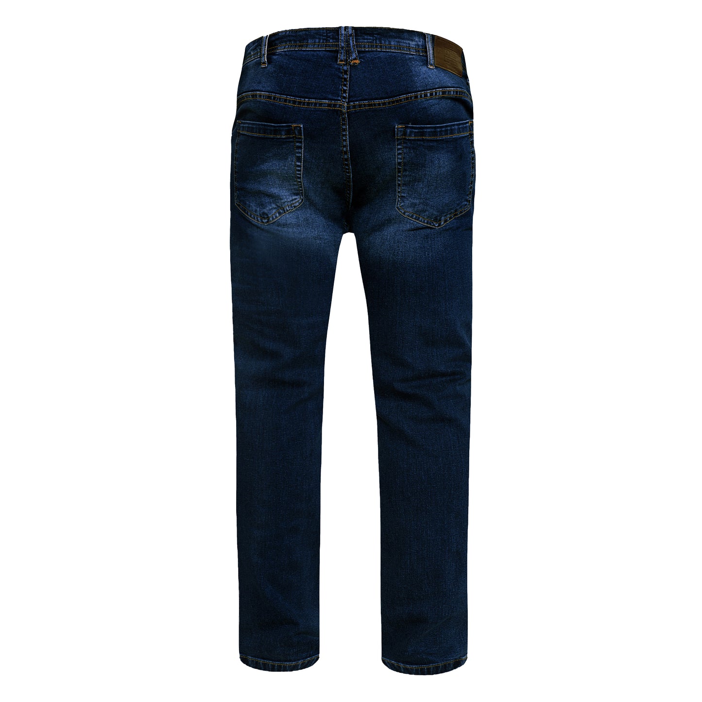 Dark Blue Stonewash - Back - Duke Mens D555 Ambrose Stretch Kingsize Jeans