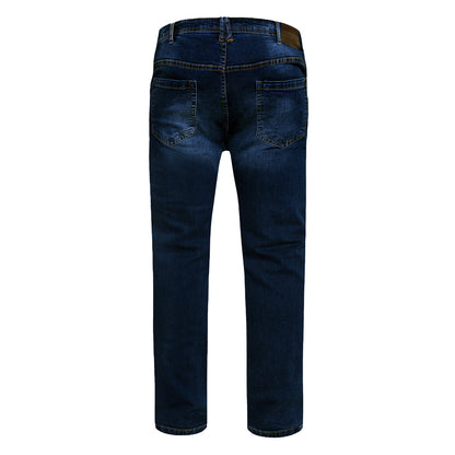 Dark Blue Stonewash - Back - Duke Mens D555 Ambrose Stretch Kingsize Jeans