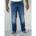 Dark Blue Stonewash - Back - Duke Mens D555 Ambrose Stretch Kingsize Jeans