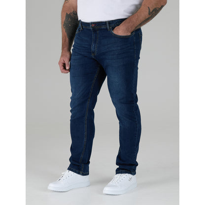 Dark Blue Stonewash - Lifestyle - Duke Mens D555 Ambrose Stretch Kingsize Jeans