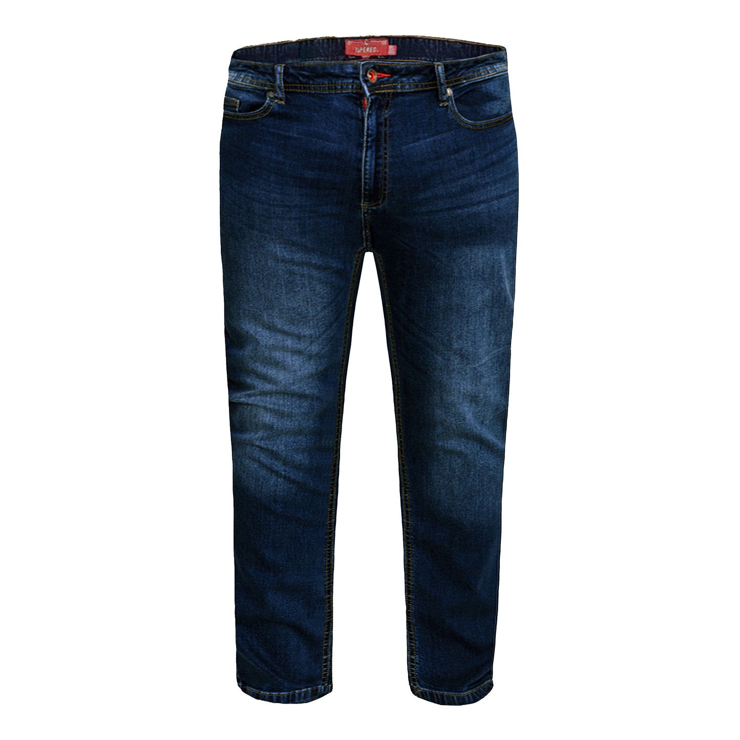 Dark Blue Stonewash - Front - Duke Mens D555 Ambrose Stretch Kingsize Jeans