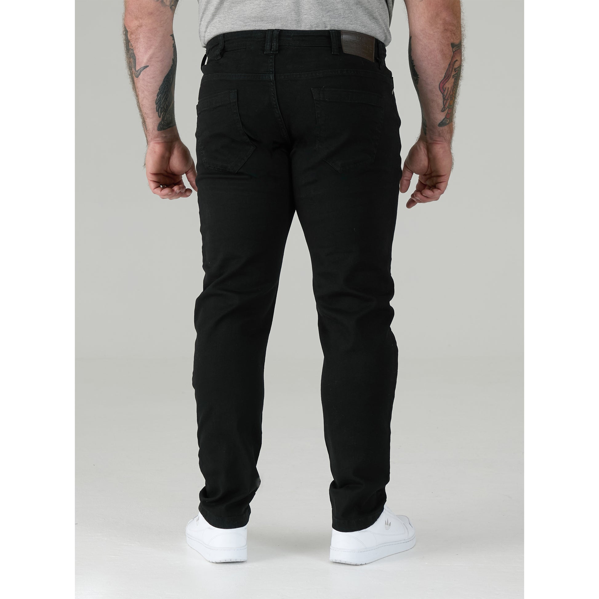 Black - Lifestyle - Duke Mens D555 Claude Stretch Stretch Kingsize Jeans