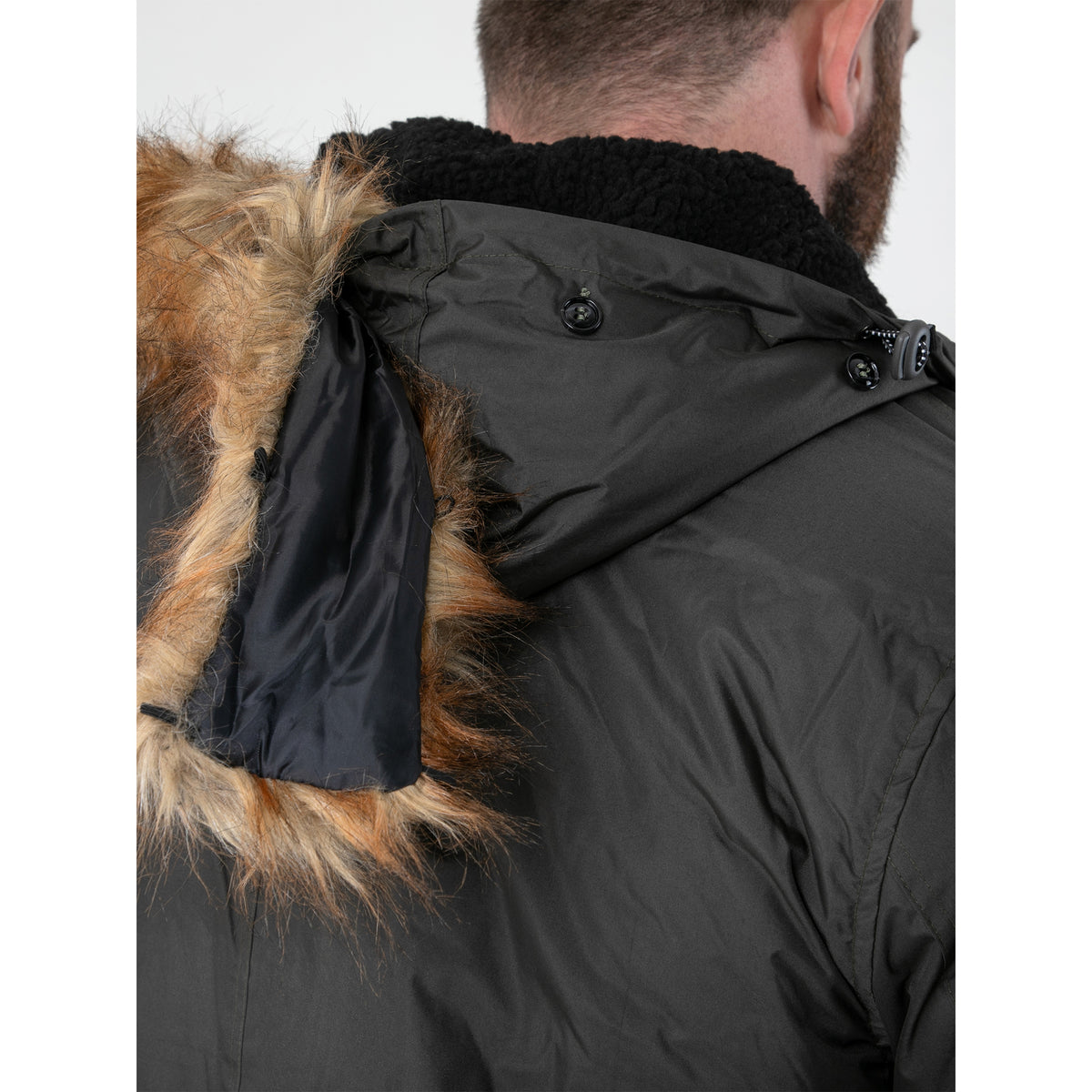 Khaki - Pack Shot - Duke Mens D555 Lovett Kingsize Parka