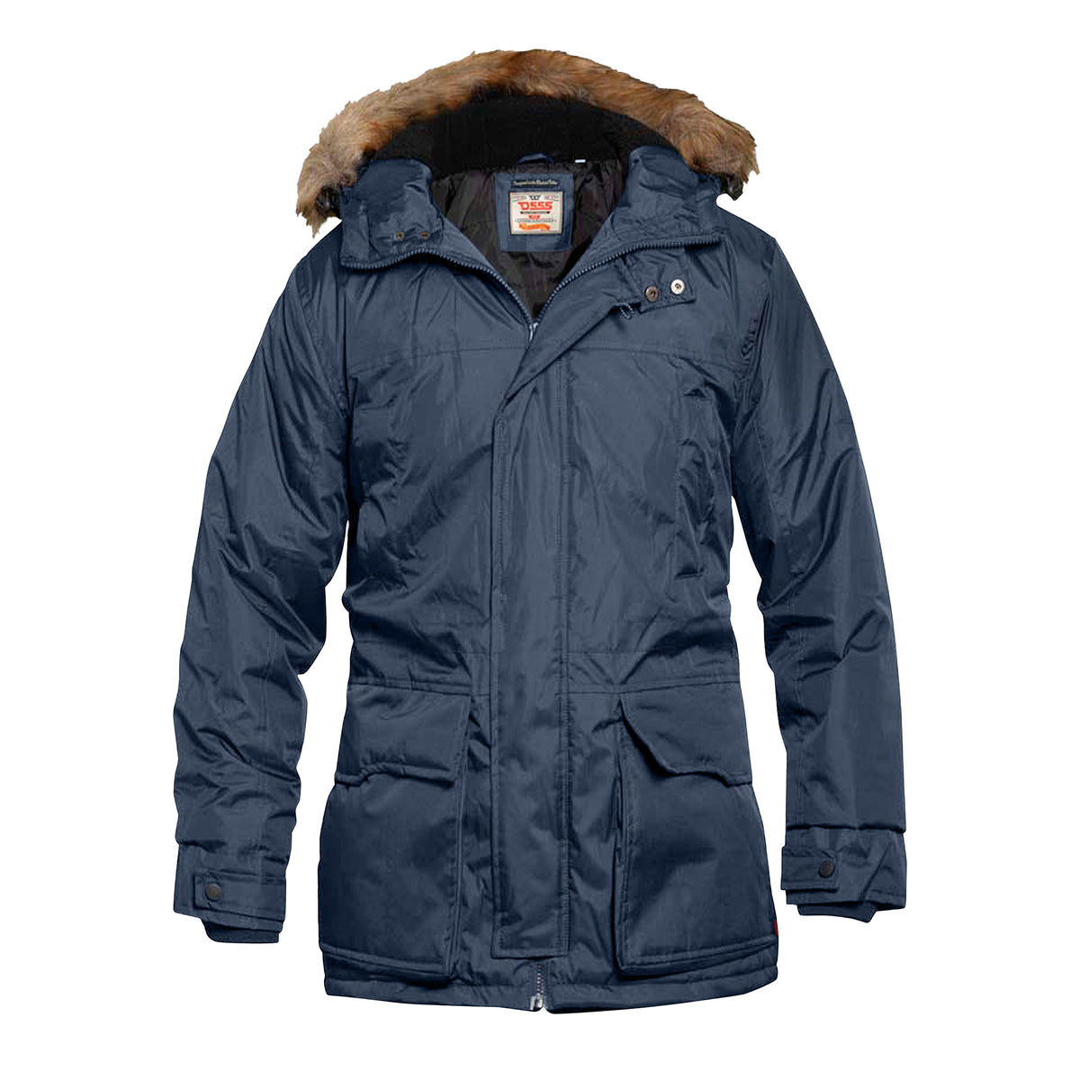 Navy - Back - Duke Mens D555 Lovett Kingsize Parka