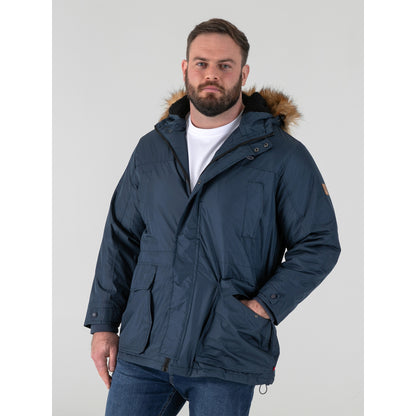 Navy - Side - Duke Mens D555 Lovett Kingsize Parka