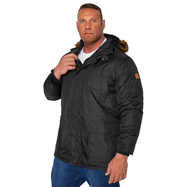 Black - Side - Duke Mens D555 Lovett Kingsize Parka
