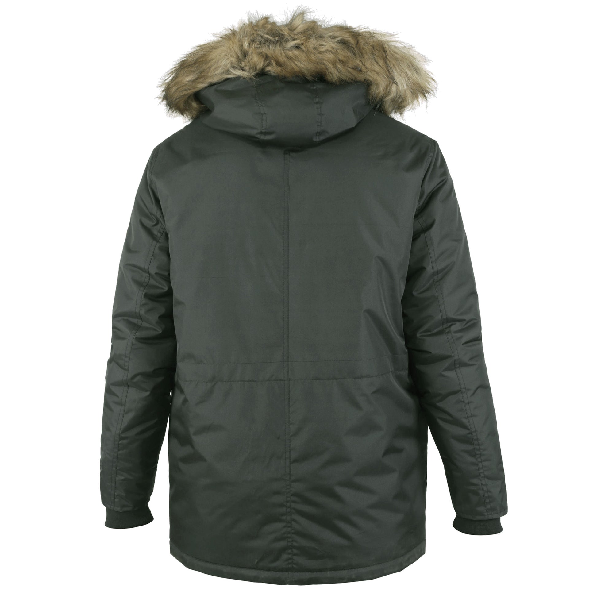 Khaki - Back - Duke Mens D555 Lovett Kingsize Parka