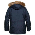 Navy - Back - D555 Mens Lovett Kingsize Faux Fur Trim Parka