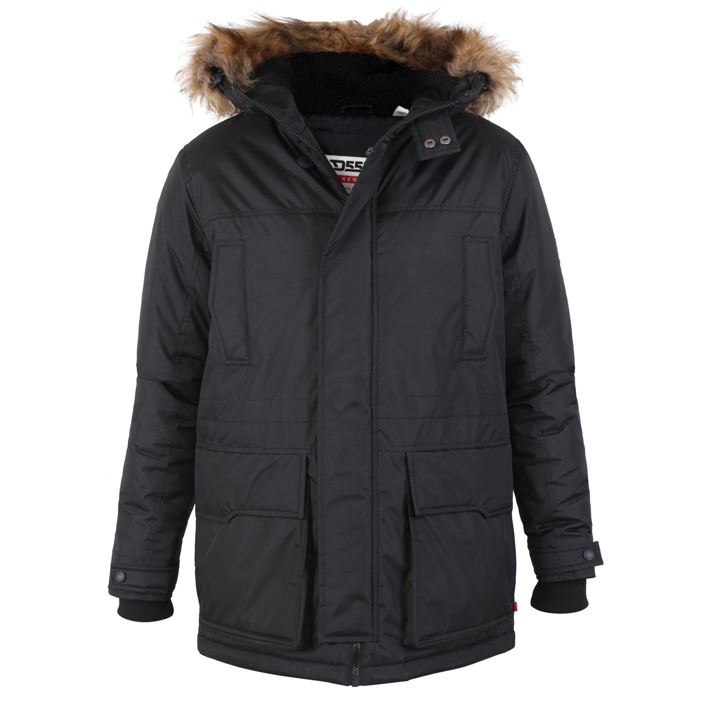 Black - Front - Duke Mens D555 Lovett Kingsize Parka