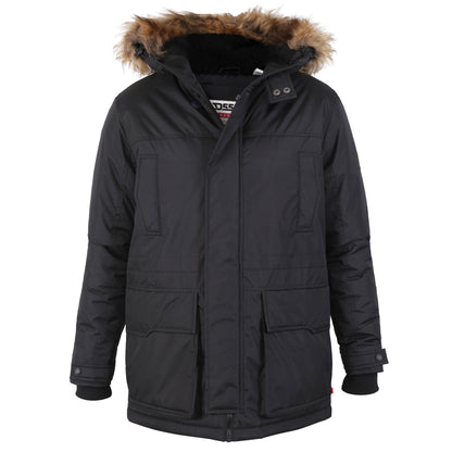 Black - Front - Duke Mens D555 Lovett Kingsize Parka