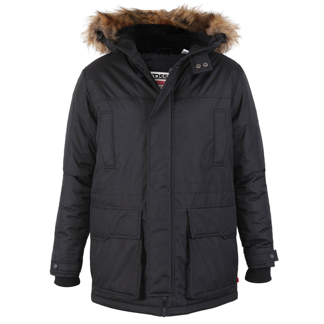 Black - Front - Duke Mens D555 Lovett Kingsize Parka