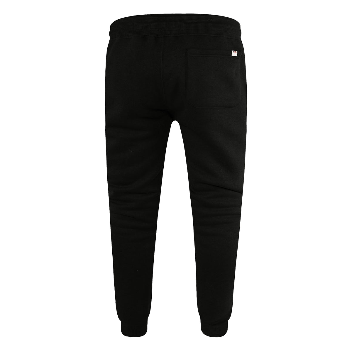 Black - Back - Duke Mens D555 Brandon Cuffed Kingsize Jogging Bottoms