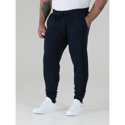 Navy - Side - Duke Mens D555 Brandon Cuffed Kingsize Jogging Bottoms