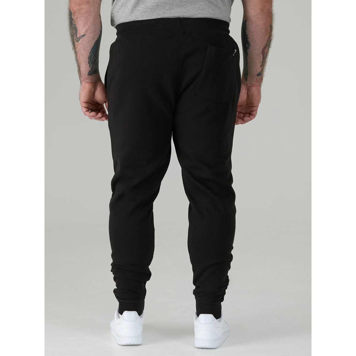 Black - Lifestyle - Duke Mens D555 Brandon Cuffed Kingsize Jogging Bottoms