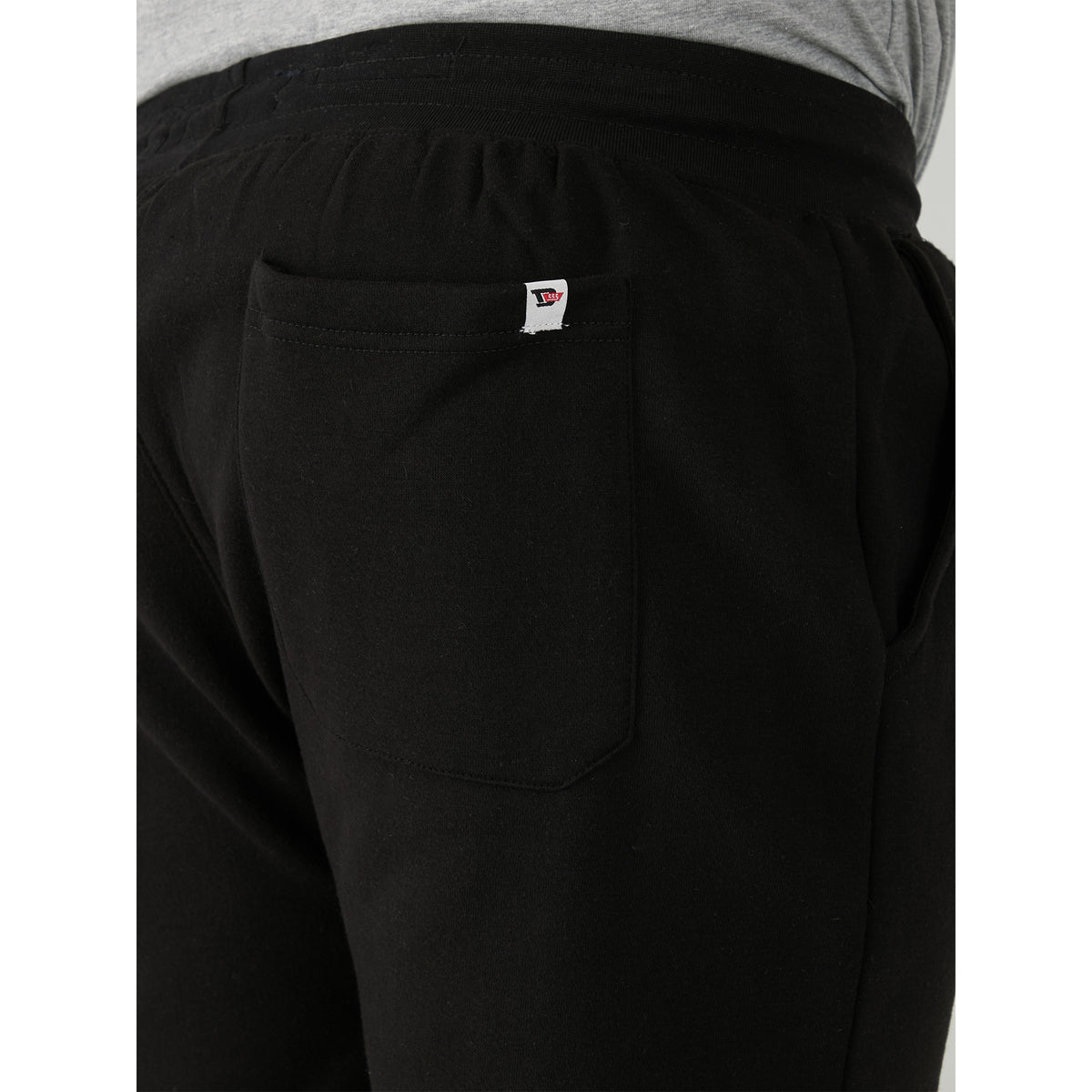 Black - Close up - Duke Mens D555 Brandon Cuffed Kingsize Jogging Bottoms