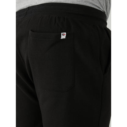 Black - Close up - Duke Mens D555 Brandon Cuffed Kingsize Jogging Bottoms