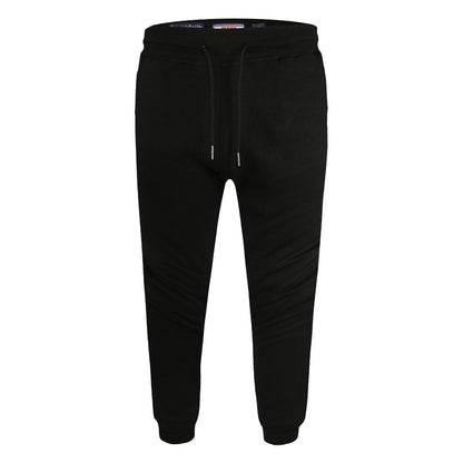 Black - Front - Duke Mens D555 Brandon Cuffed Kingsize Jogging Bottoms
